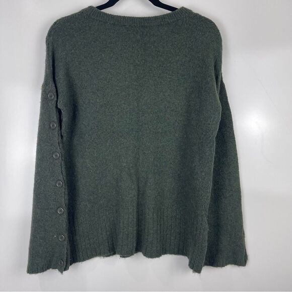 Magaschoni Wool/Alpaca Blend Long Sleeve Sweater Green Buttons Women's Medium - Picture 5 of 9